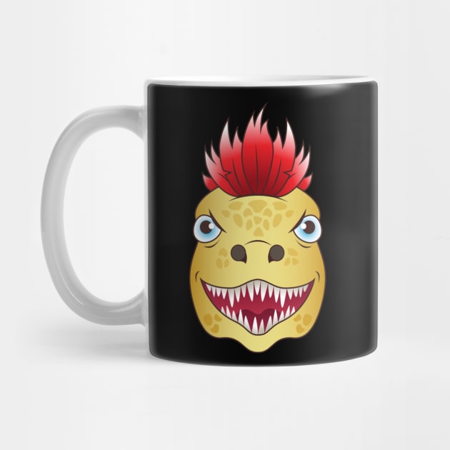 Utahraptor Punk Dinosaur by samshirts